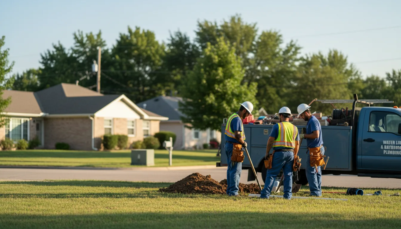 Residential water line and bathroom plumbing service in Elysian Fields, TX